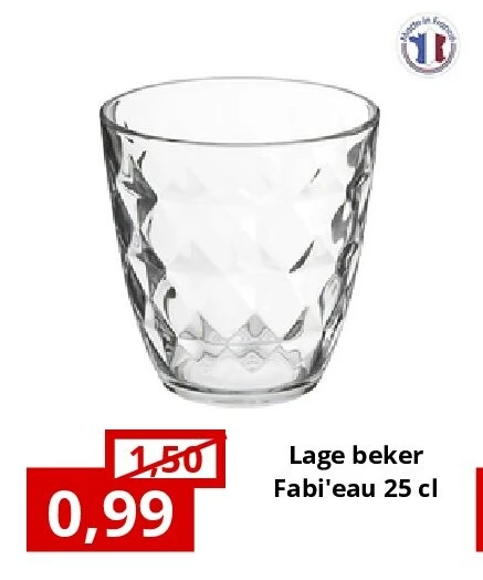 Lage beker Fabi'eau 25 cl