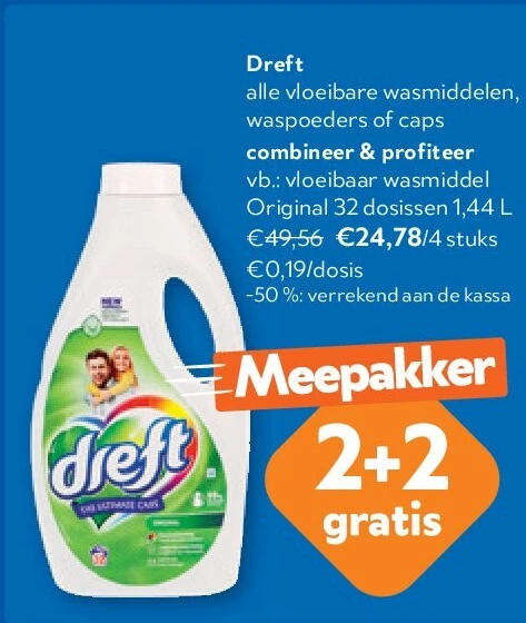 Dreft vloeibaar wasmiddel Original 32 dosissen 1,44 L