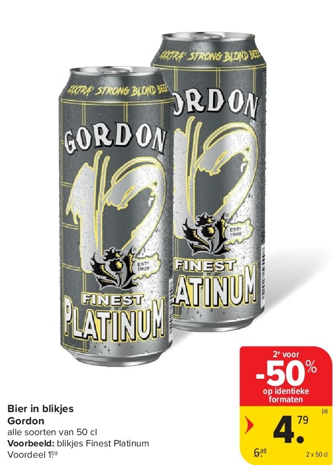 Bier in blikjes Gordon