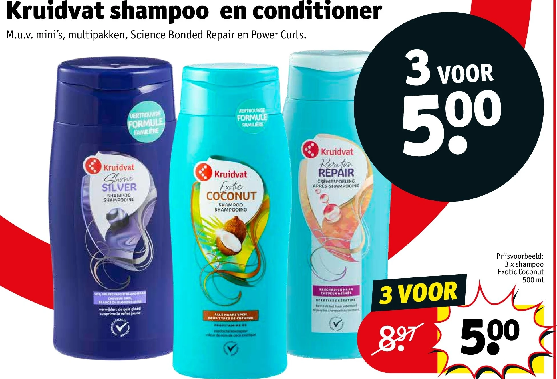 Kruidvat shampoo en conditioner