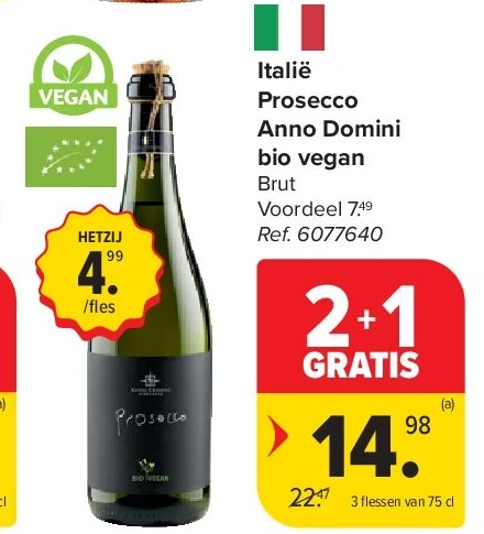 Italië Prosecco Anno Domini bio vegan