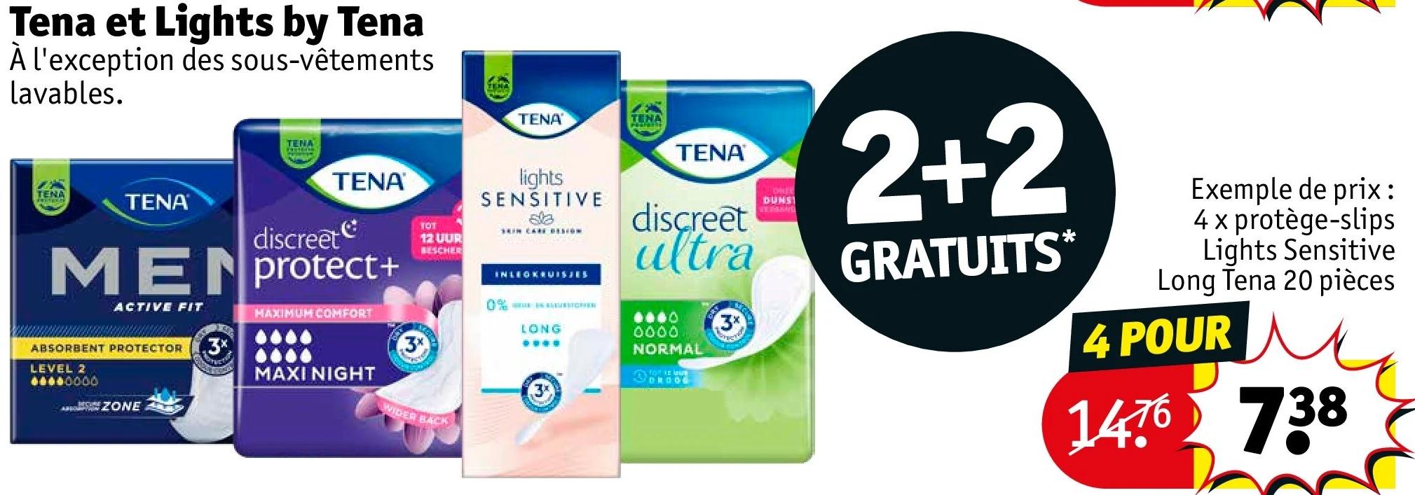 Tena et Lights by Tena 4 POUR