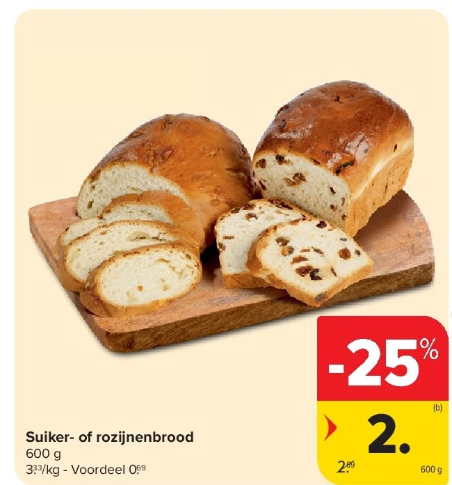 Suiker- of rozijnenbrood
