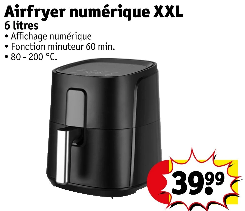 Airfryer numérique XXL 6 litres