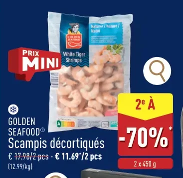 Scampis décortiqués