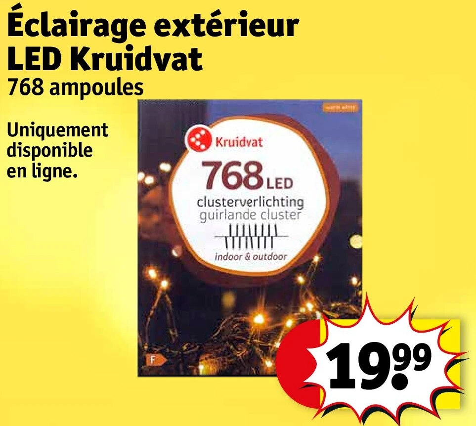 Éclairage extérieur LED Kruidvat 768 ampoules