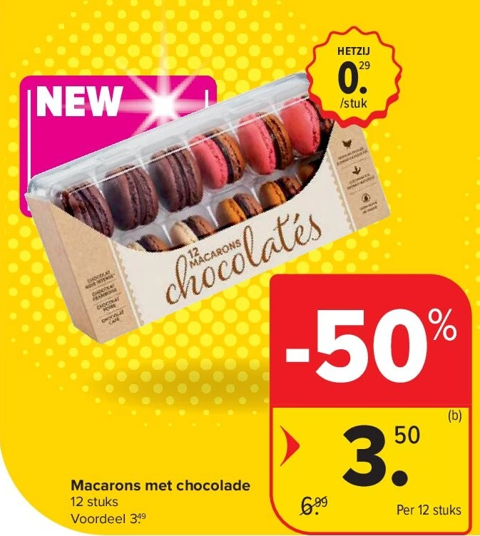 Macarons met chocolade
