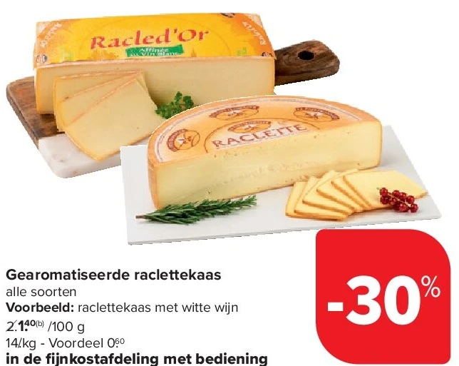 Gearomatiseerde raclettekaas
