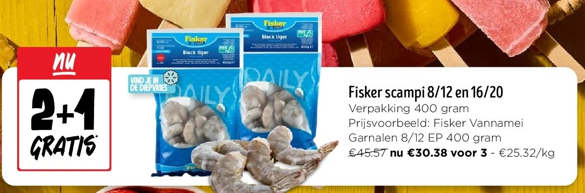 Fisker scampi 8/12 en 16/20