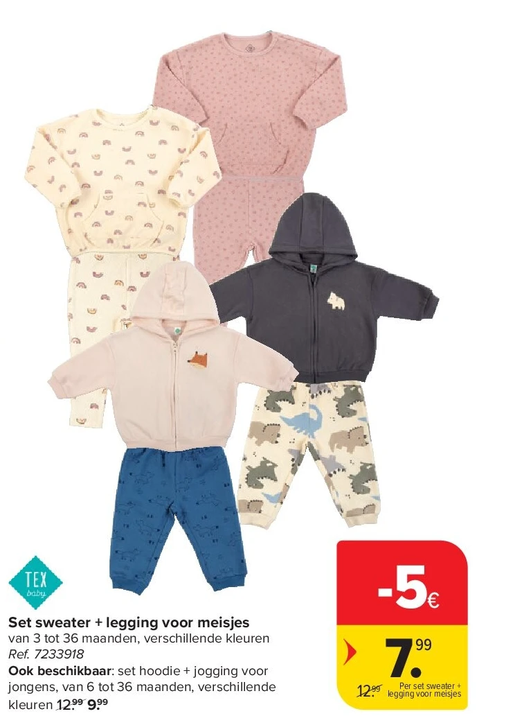 Set sweater + legging voor meisjes