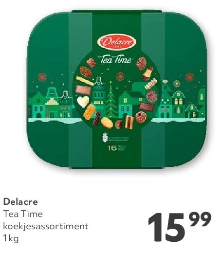 Delacre Tea Time koekjesassortiment 1 kg