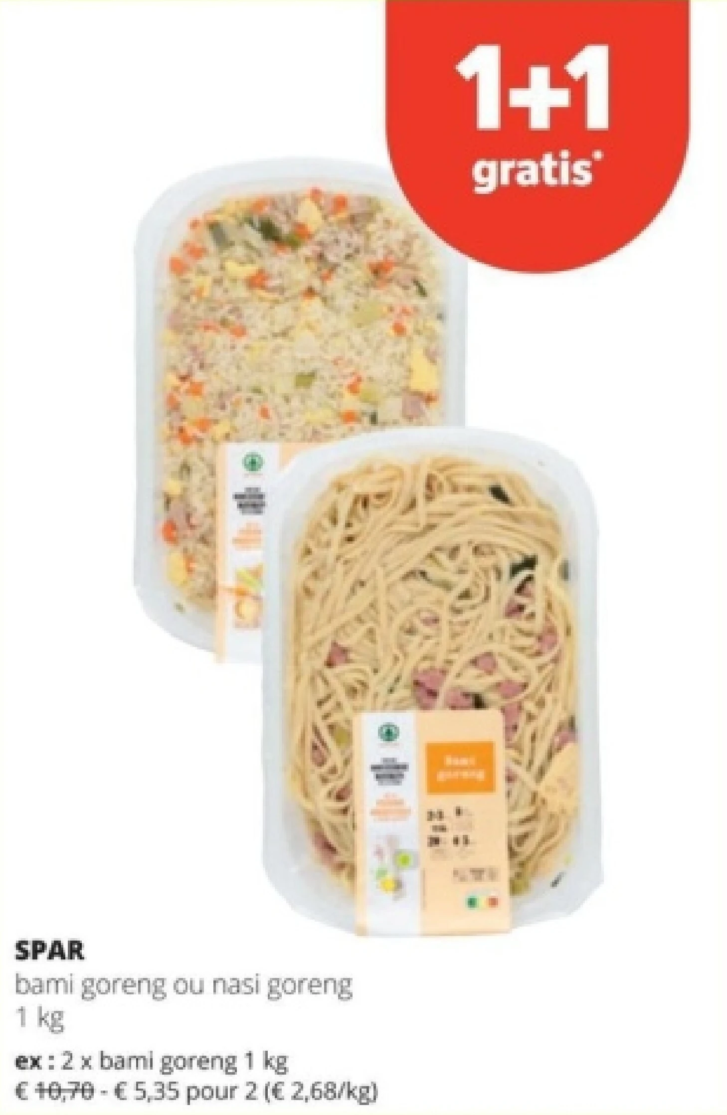 SPAR bami goreng ou nasi goreng 1 kg