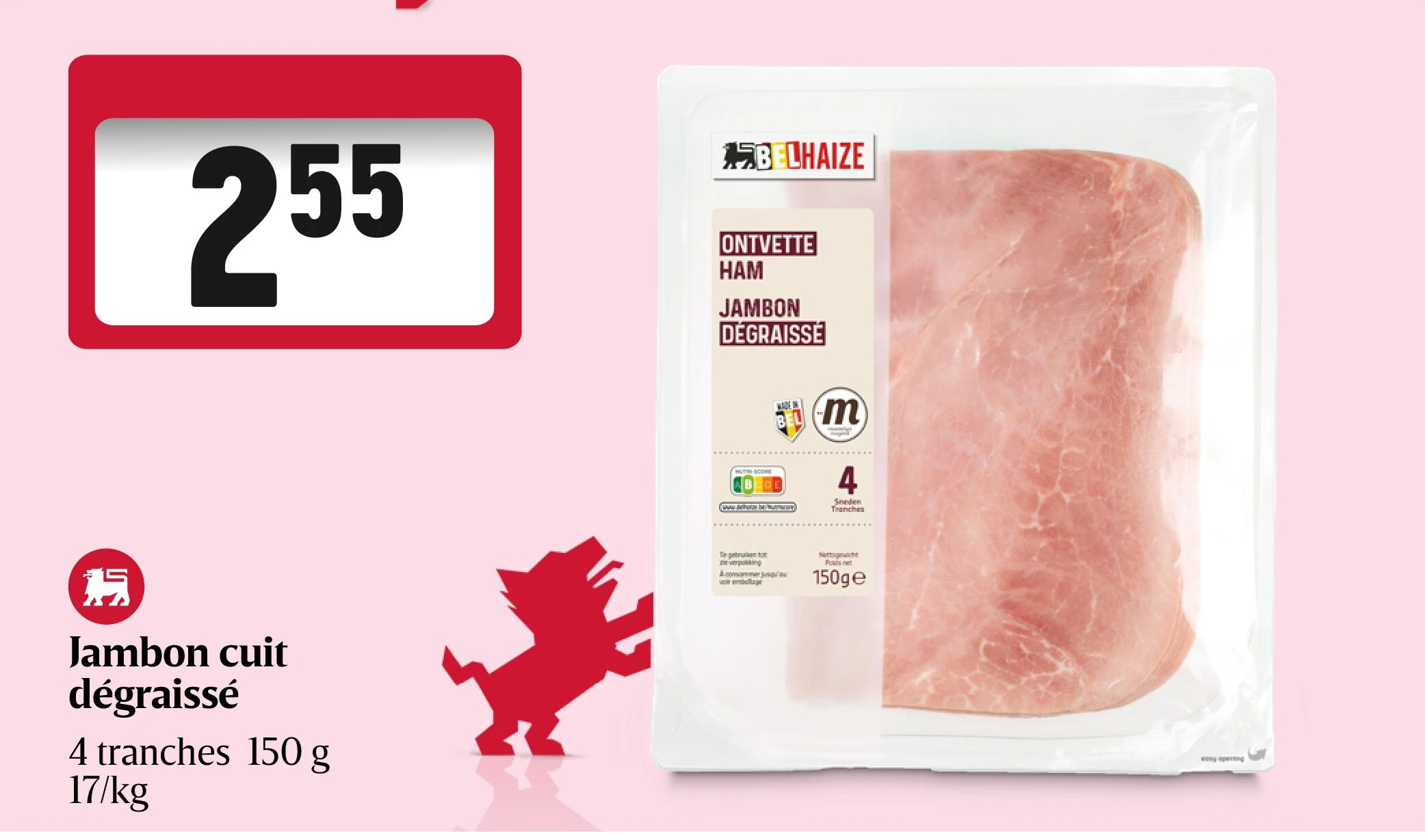 Jambon cuit dégraissé