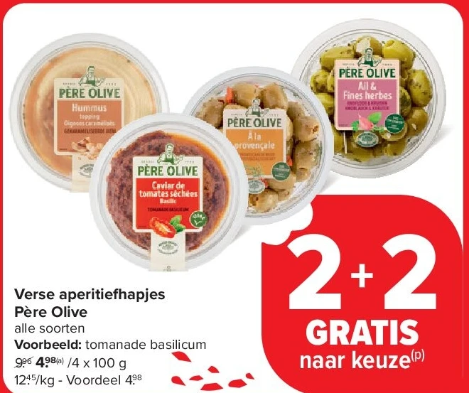 Verse aperitiefhapjes Père Olive