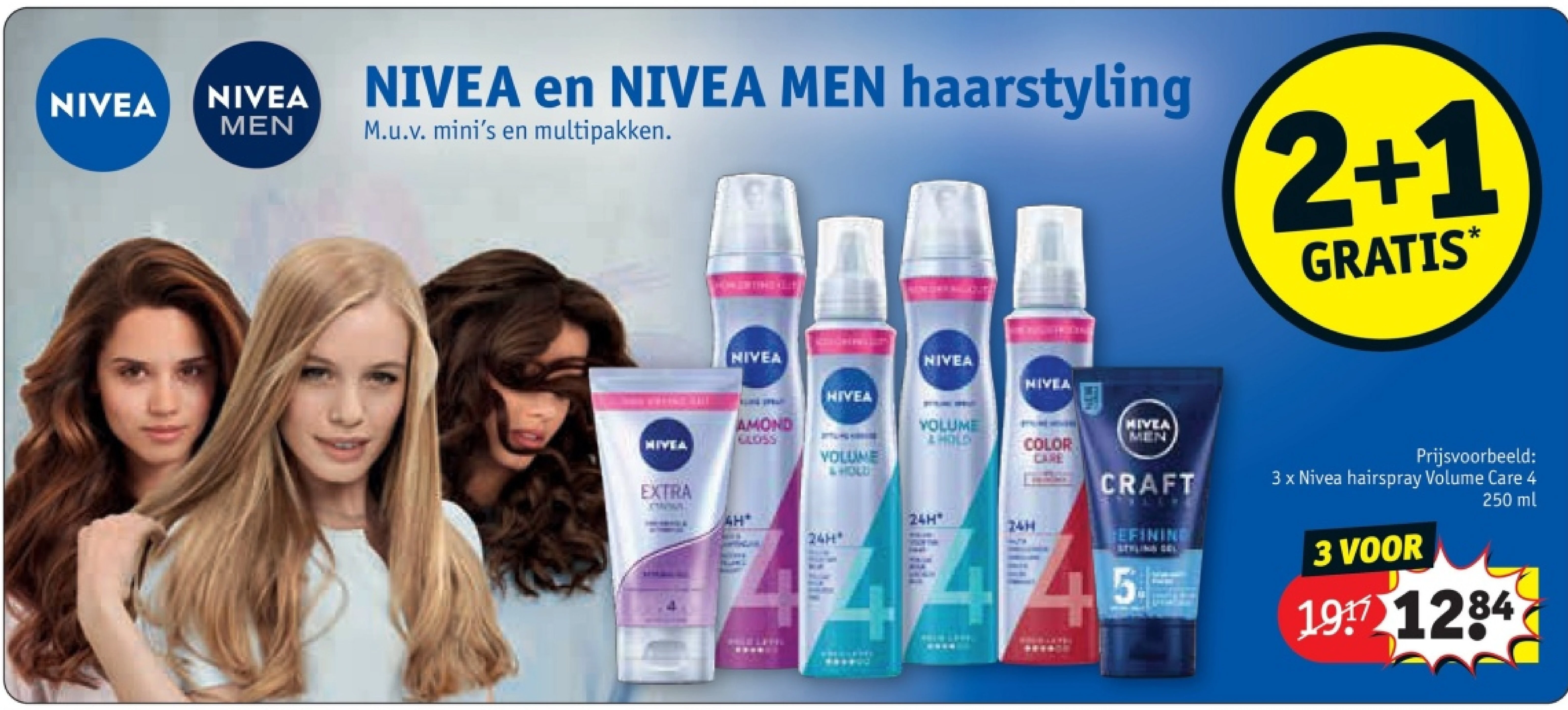 3 x Nivea hairspray Volume Care 4 250 ml