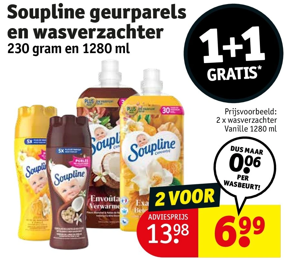 Soupline geurparels en wasverzachter