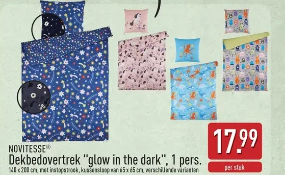 Dekbedovertrek "glow in the dark", 1 pers.