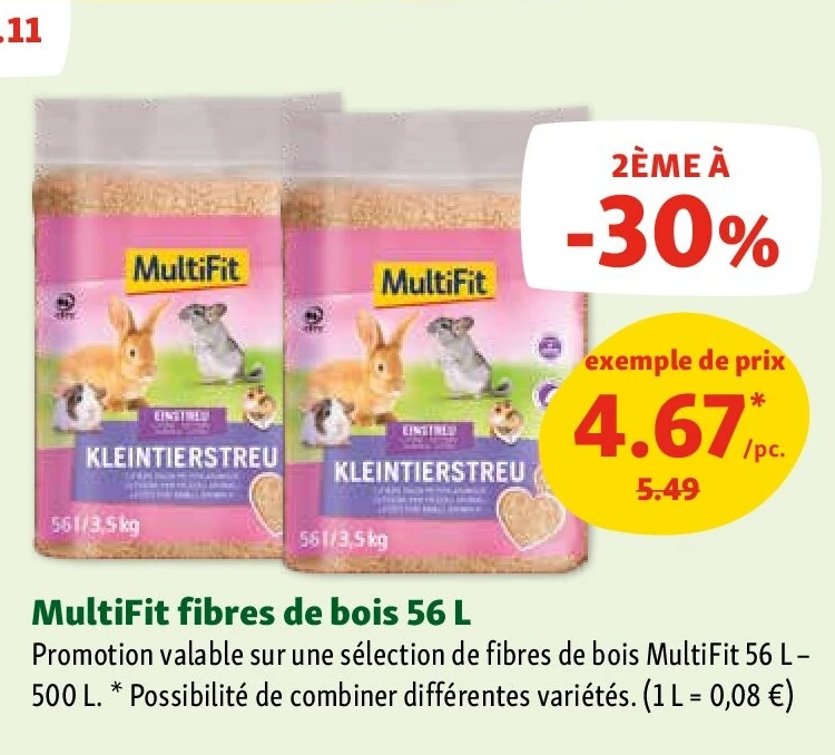 MultiFit fibres de bois 56 L