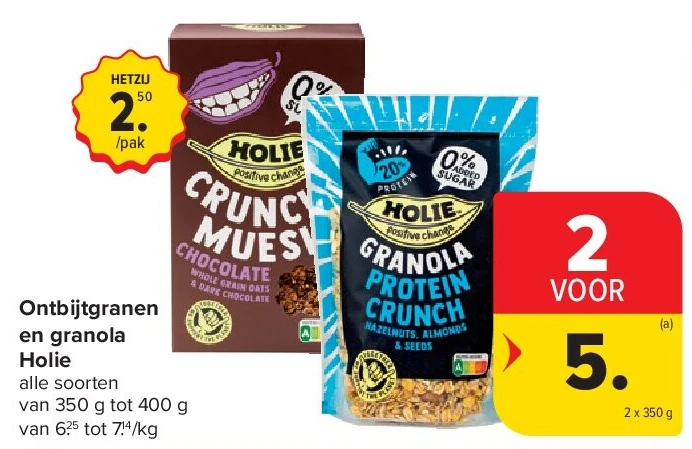 Ontbijtgranen en granola Holie