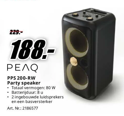 PPS 200-RW Party speaker
