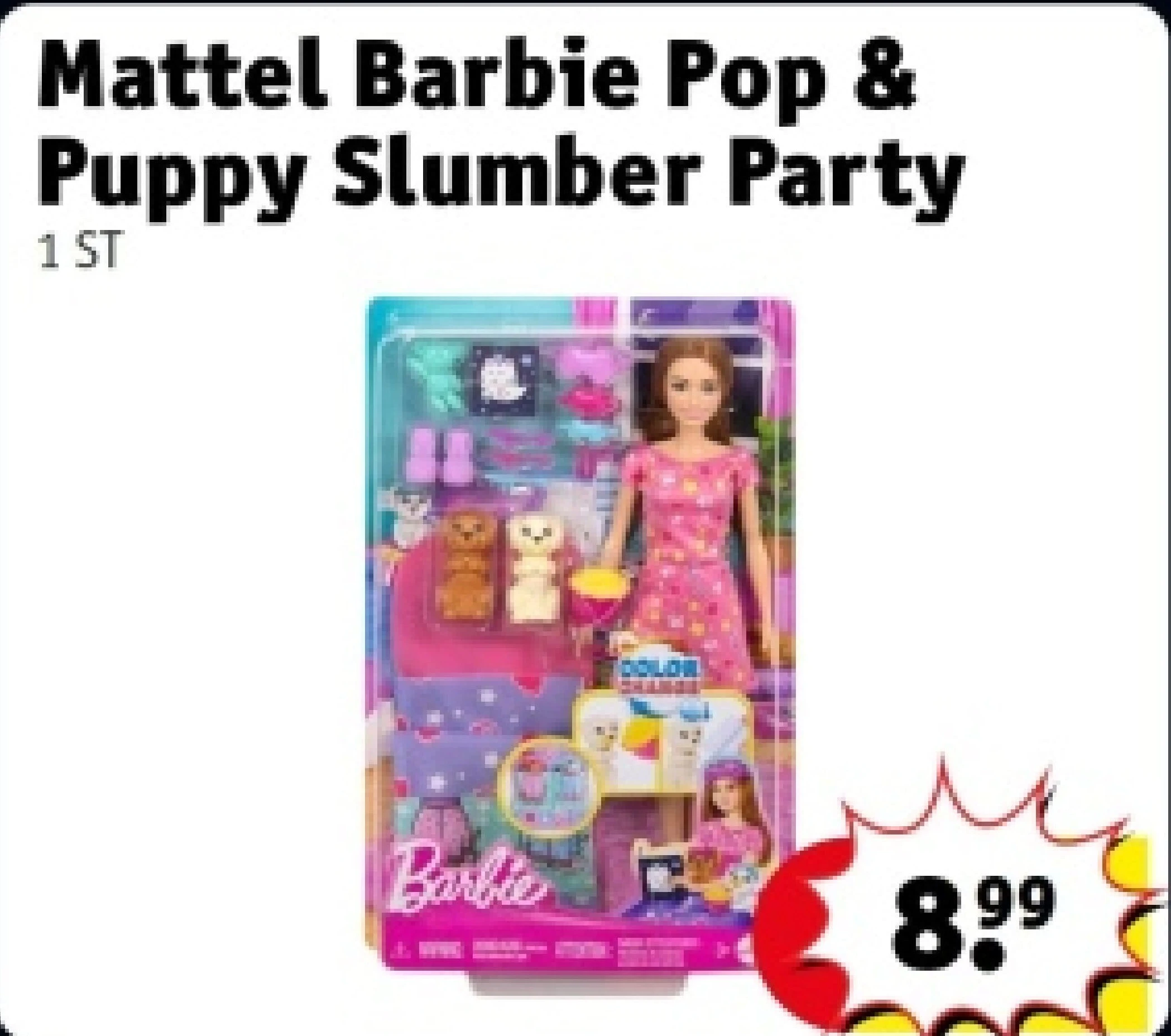 Mattel Barbie Pop & Puppy Slumber Party