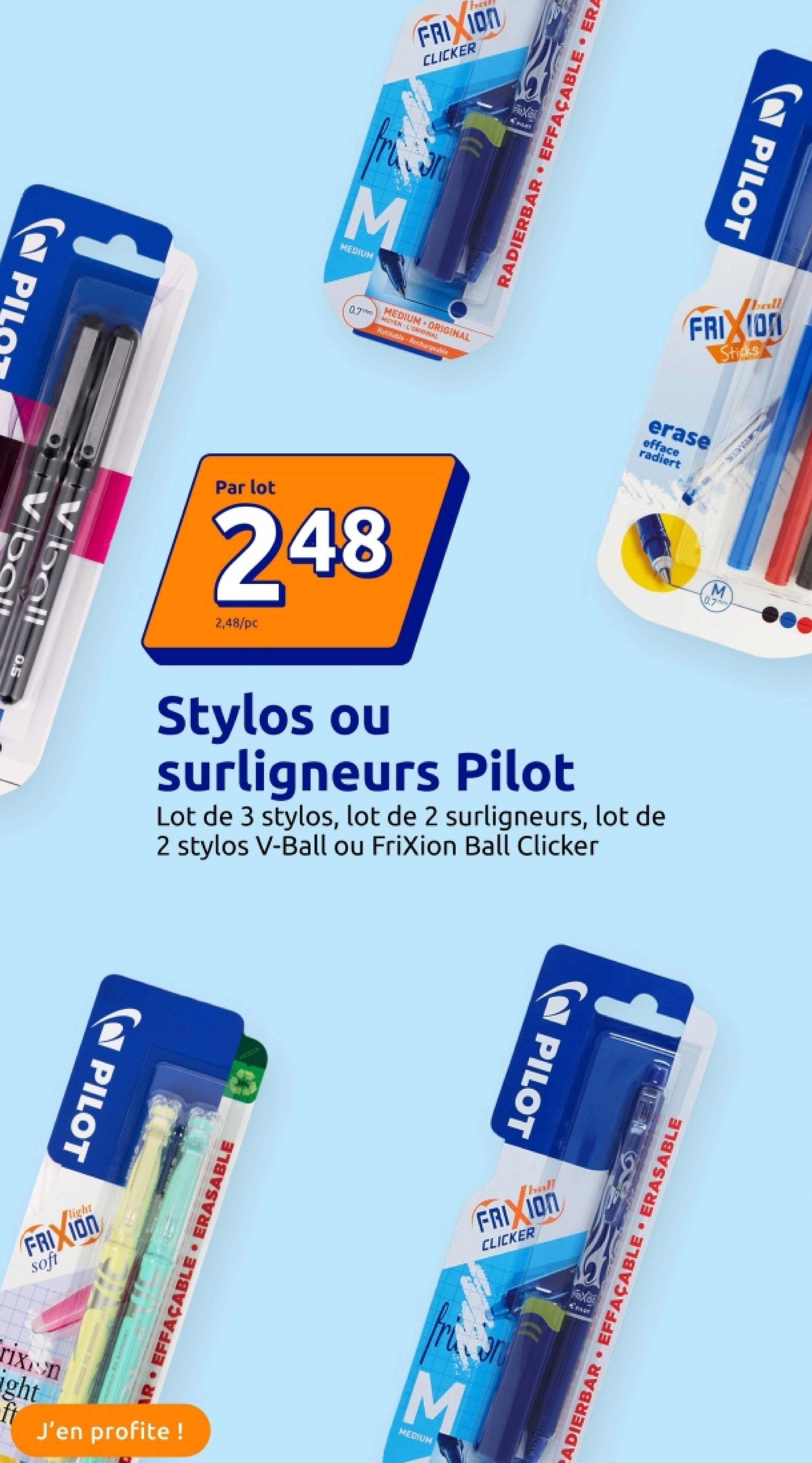 Stylos ou surligneurs Pilot