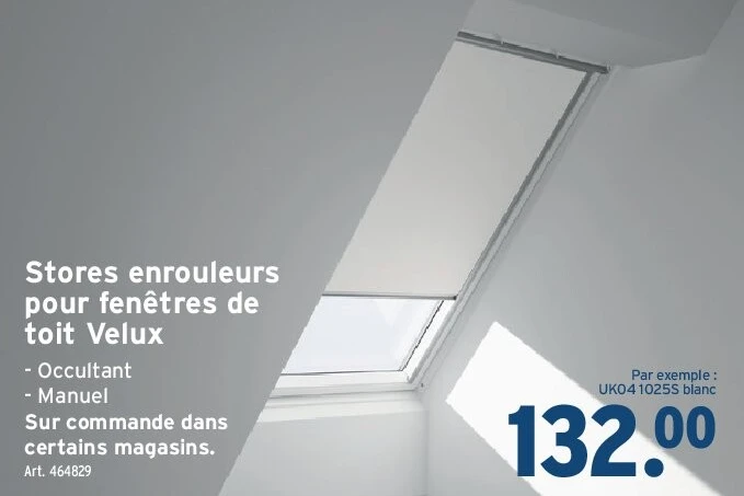 Stores enrouleurs pour fenêtres de toit Velux