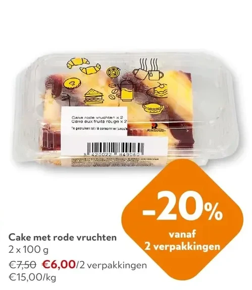Cake met rode vruchten