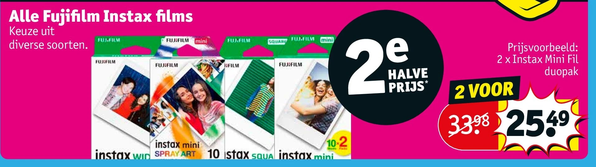 Alle Fujifilm Instax films