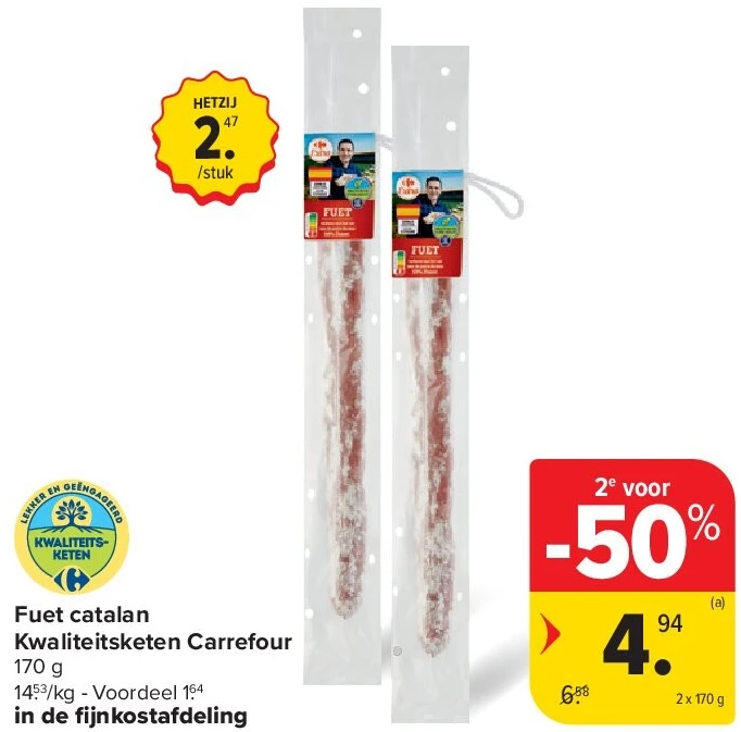 Fuet catalan Kwaliteitsketen Carrefour