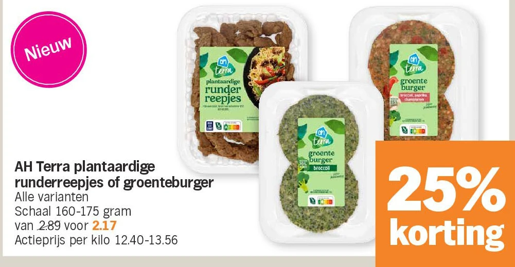 H Terra plantaardige runderreepjes of groenteburger