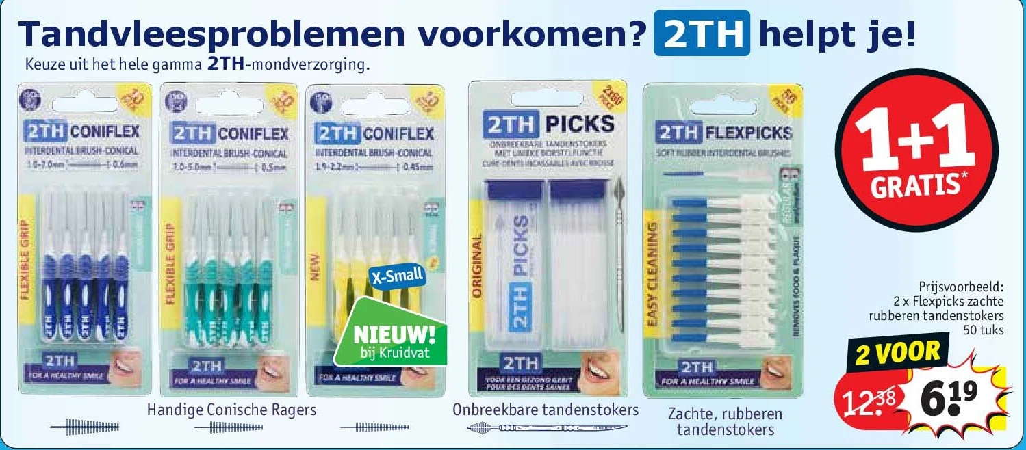 2 x Flexpicks zachte rubberen tandenstokers 50 tuks