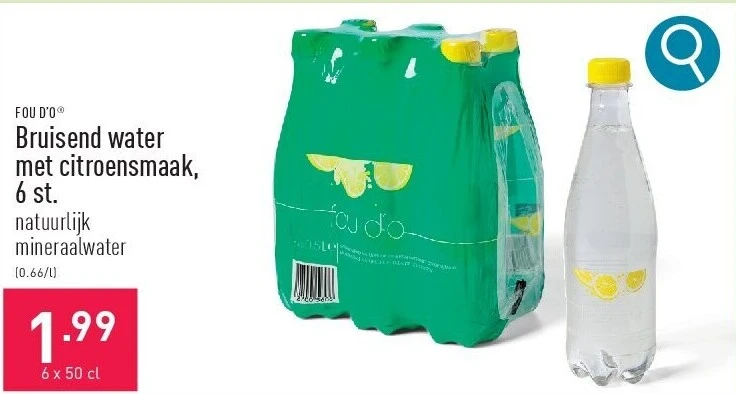 FOU D’O® Bruisend water met citroensmaak, 6st.
