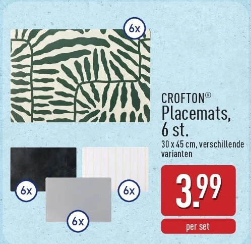Placemats, 6st.