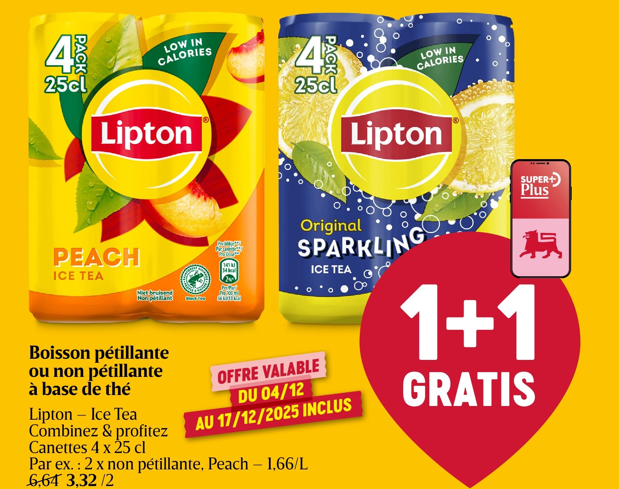 Boisson pétillante ou non pétillante à base de thé