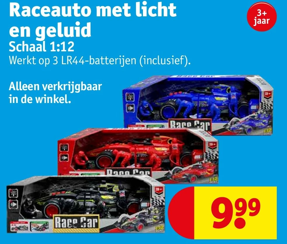 Raceauto met licht en geluid