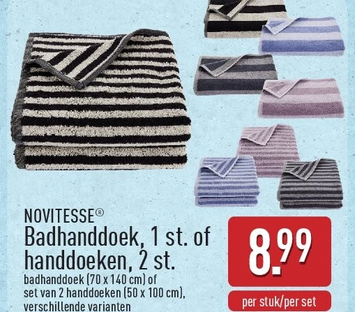 Badhanddoek, 1st. of handdoeken, 2st.