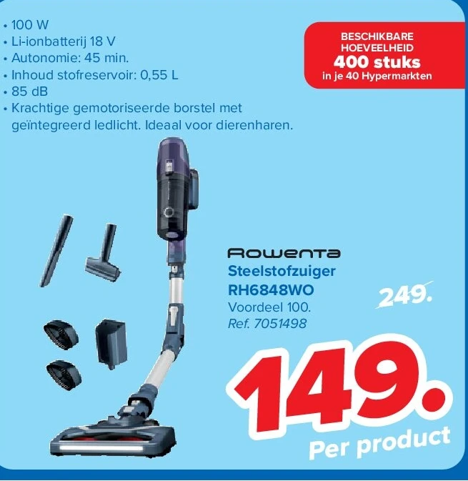 Steelstofzuiger RH6848WO