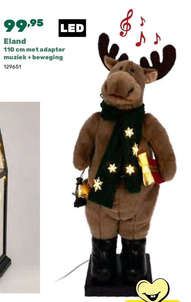 Eland 110 cm met adapter muziek + beweging