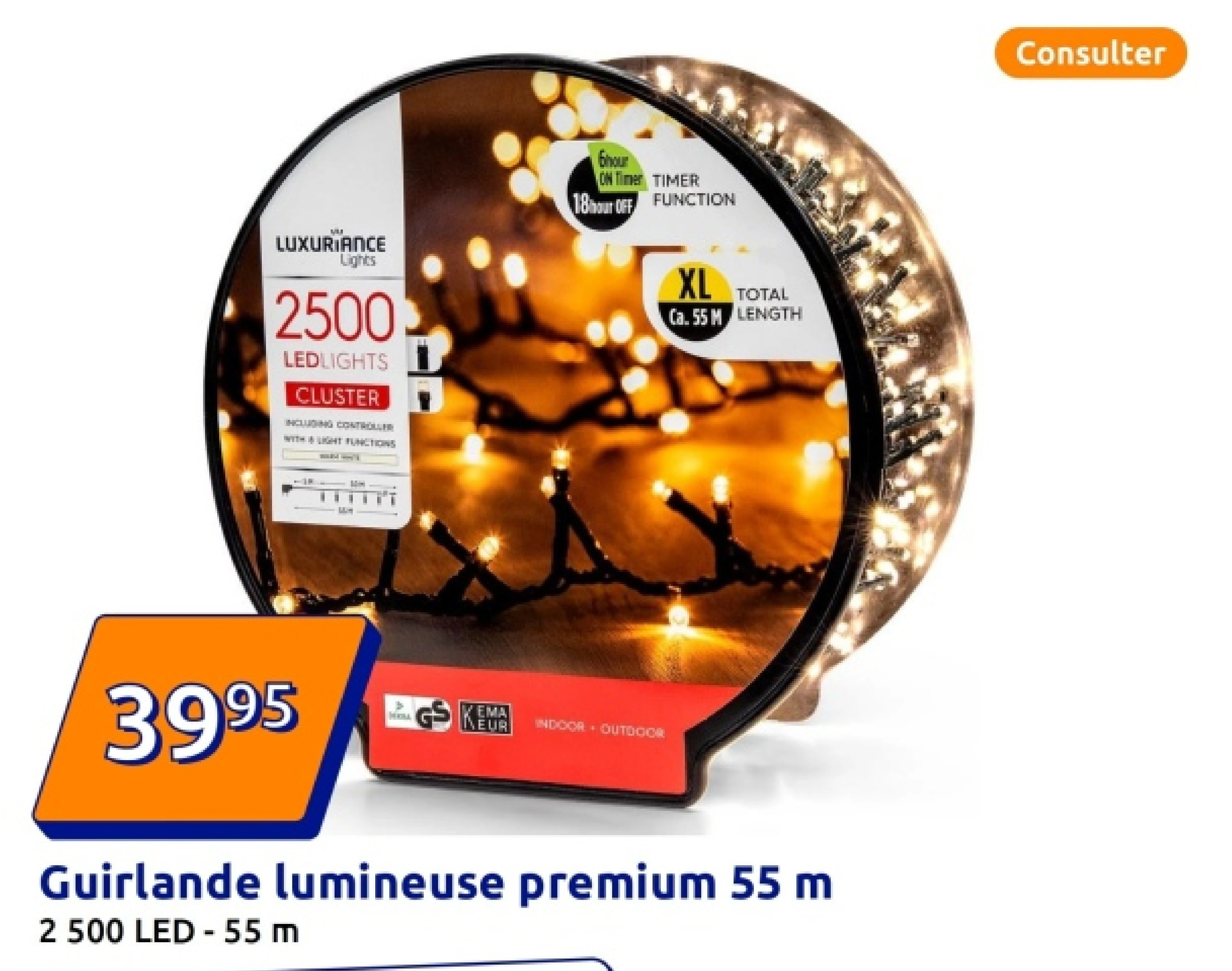 Guirlande lumineuse premium 55 m