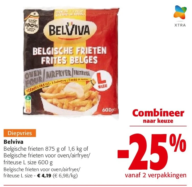Belviva Belgische frieten voor oven/airfryer/ friteuse L size