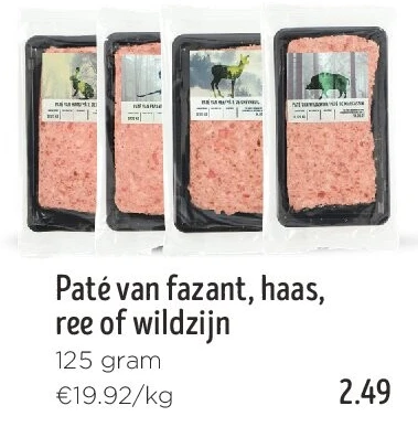 Paté van fazant, haas, ree of wildzijn