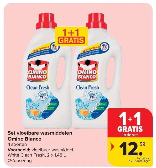 Set vloeibare wasmiddelen Omino Bianco