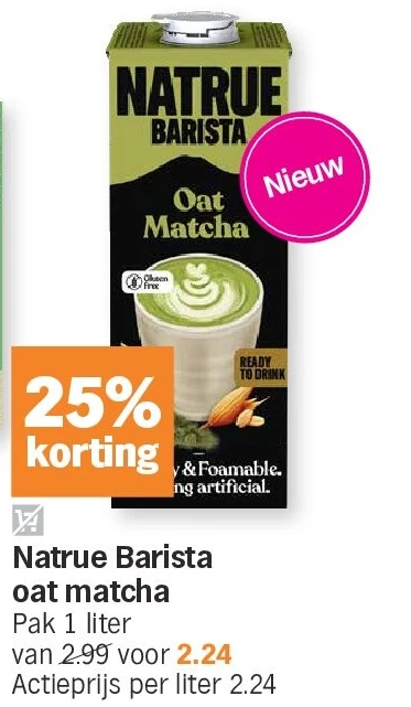 Natrue Barista oat matcha