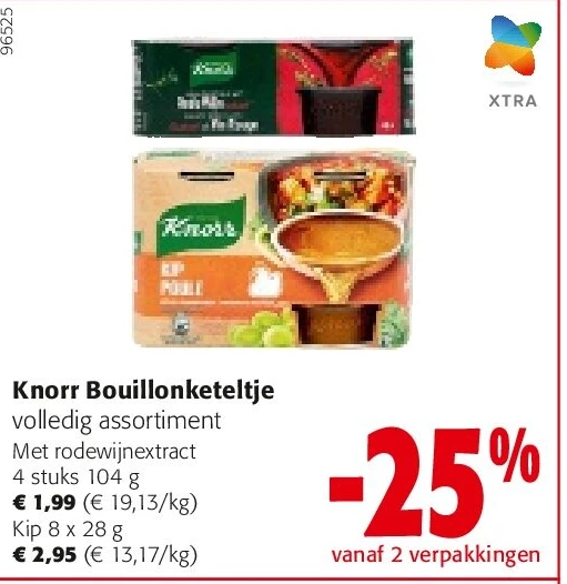 Knorr Bouillonketeltje Met rodewijnextract 4 stuks 104 g