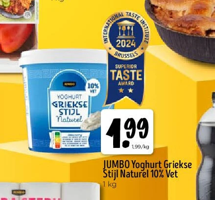 JUMBO Yoghurt Griekse Stijl Naturel 10% Vet 1 kg