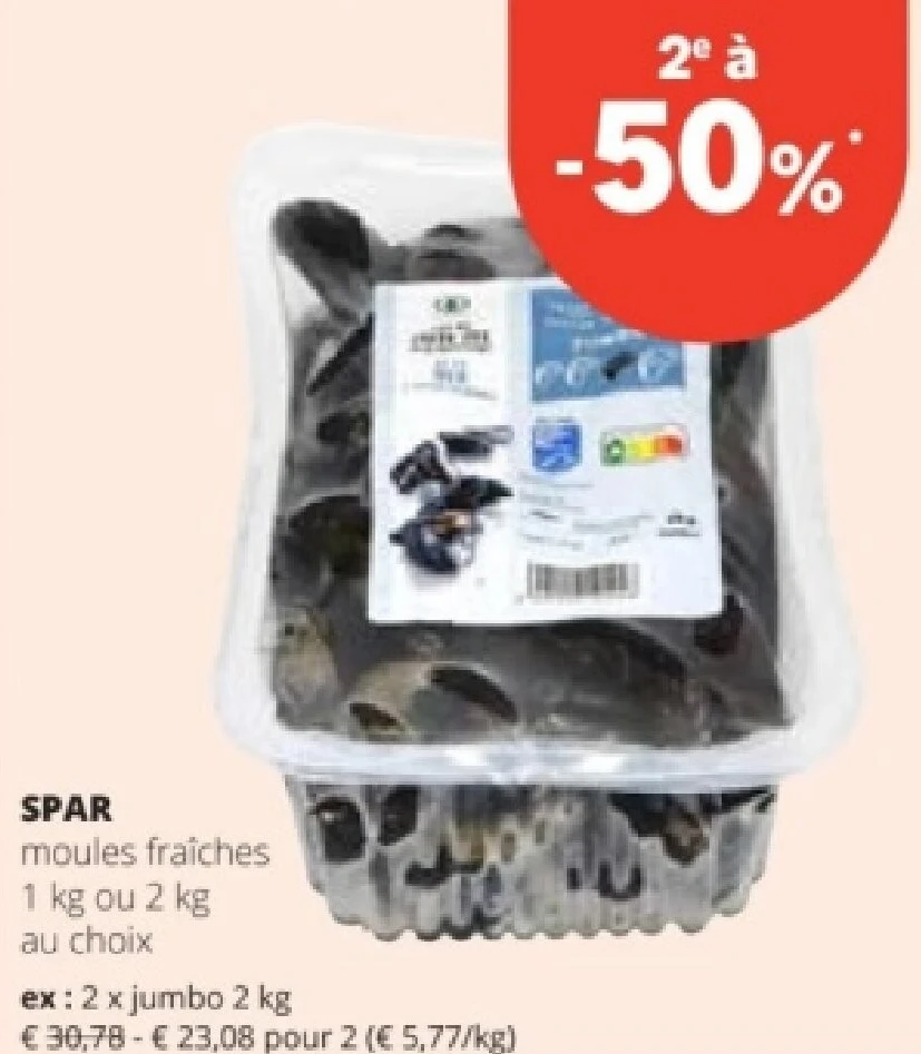 SPAR moules fraiches