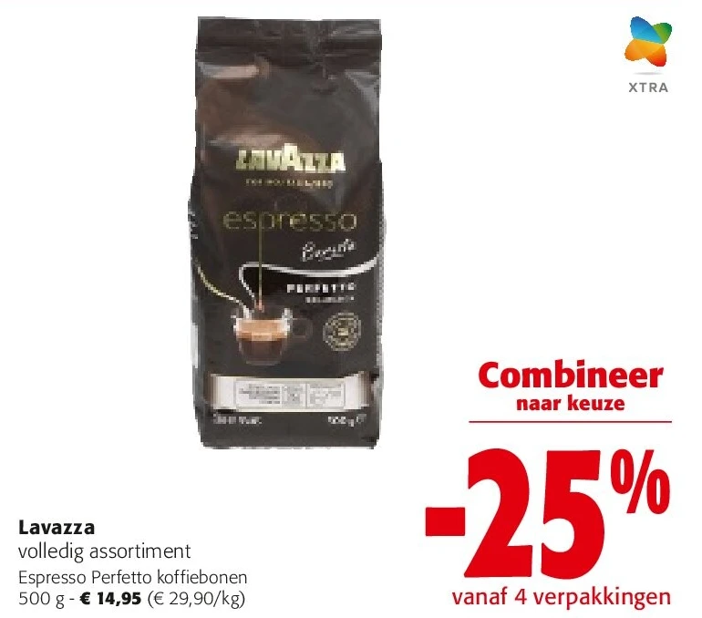 Lavazza volledig assortiment Espresso Perfetto koffiebonen 500 g