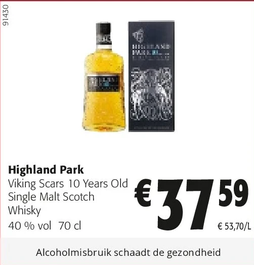 Highland Park Viking Scars 10 Years Old Single Malt Scotch Whisky