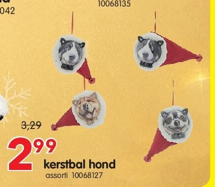 kerstbal hond